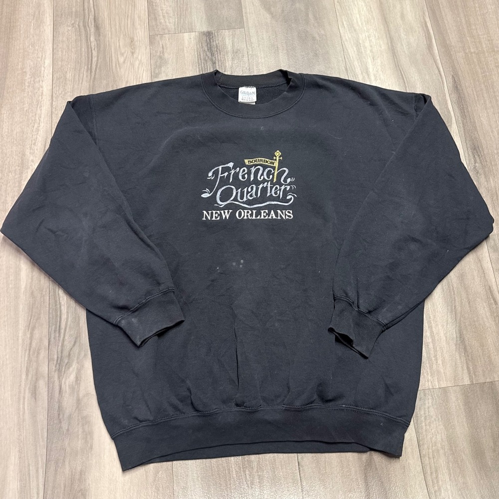 Gildan Ultra Blend French Quarter New Orleans Sweatshirt Black XL 1151